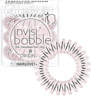 Anneau pour cheveux invisiblebobble original bella rosa galaxy, 3 pièces, rose