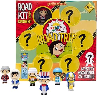Ryan's world road trip micro boxed collection, mystery game, 6 des 52 figurines