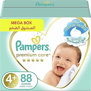 Couches pampers premium care taille 4+ 10-15 kg couches les plus douces