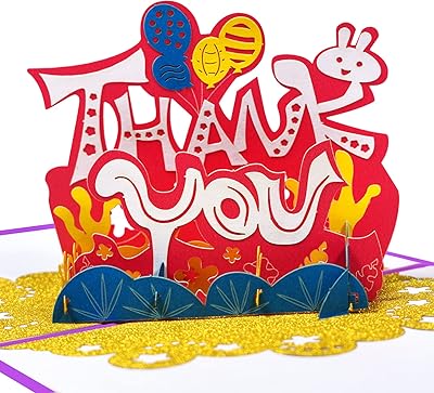 Carte pop-up de remerciement art carte de vœux 6x5-3d mère cartes pour enseignants