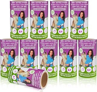 Recharges de rouleaux anti-peluches noorbuzz 600 feuilles 10 feuilles extra collantes et faciles