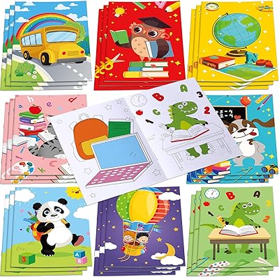 24 pièces mini livres de coloriage pour enfants cadeaux de fête pour le premier