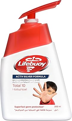 Savon nettoyant pour les mains complet lifebuoy 10, 200 ml