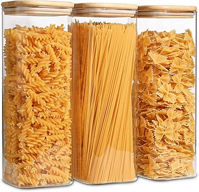 Récipients de conservation de nouilles en verre avec couvercles 2012 ml