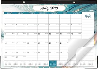 Calendrier de bureau 2023-2024 - grand calendrier de bureau de 18 mois 2023-2024