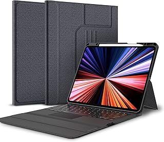 Étui de protection en cuir avec clavier pour ipad pro 12,9 pouces