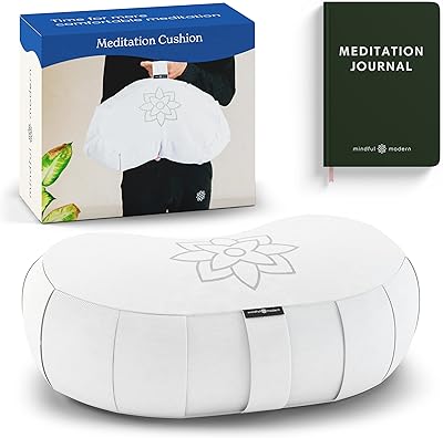 Oreiller de méditation moderne en grand croissant - oreiller demi-lune pour un soutien