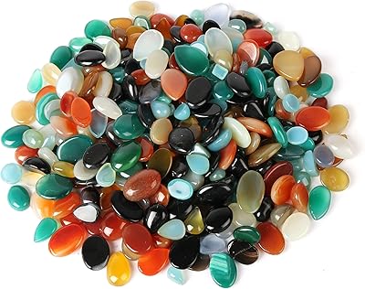 Multi onyx, mélange de pierres en forme de cabochon d'onyx en vrac, lot