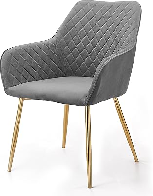 Chaise de salle à manger moderne de luxe angela en tissu velours