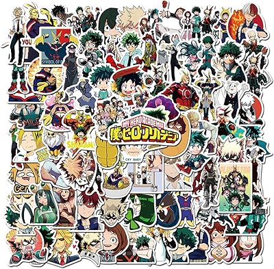 Autocollants my hero academia 100 pièces autocollants anime cool pour ordinateurs portables
