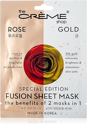 Masque en tissu 2 en 1 rose & gold fusion de the cream