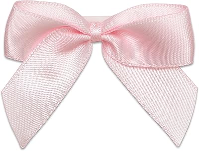 Nœuds en satin options italiennes 5 cm (autocollants) - paquet de 12 - rose pâle. Électroménager, mode, beauté... Diaytar a tout en stock