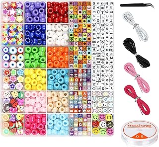 Sawanork 810 pièces kit de fabrication de bracelets, fabrication de bijoux, cadeaux d'artisanat
