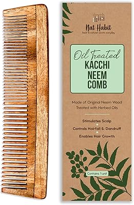 Nat habit kachi neem back to natural secrets peigne à usage quotidien traité