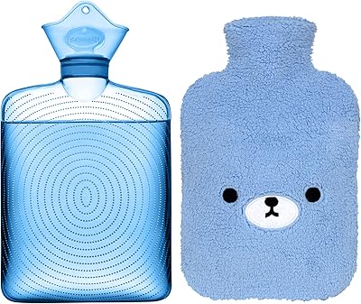 Bouillotte transparente sampli - sac à eau de 2 litres avec jolie housse