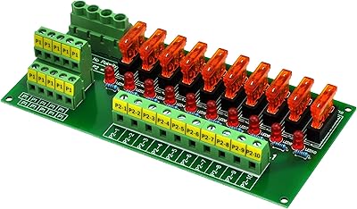 Carte de module de fusible de distribution d'énergie à 10 positions, montage