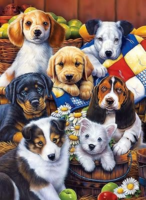 Puzzle de dessin animé de chien kosa - grand puzzle éducatif pour enfants
