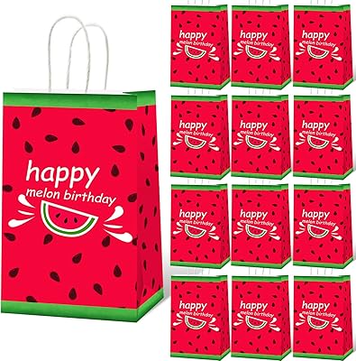 Jesvim 12 pièces sacs de fête d'anniversaire d'été sacs de bonbons sacs