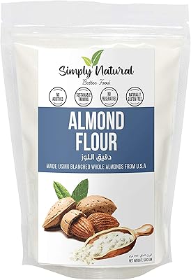 Farine d'amande fine 500 grammes de simply natural à partir d'amandes blanchies