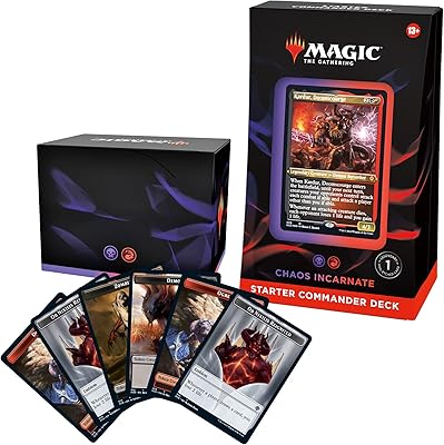 Magic the gathering starter commander deck jeu chaos incarnate (noir et rouge)