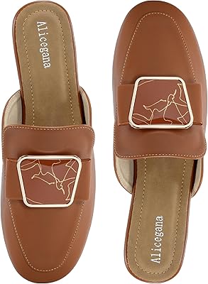 Sandales plates confortables à enfiler pour femmes avec design décontracté à bout fermé