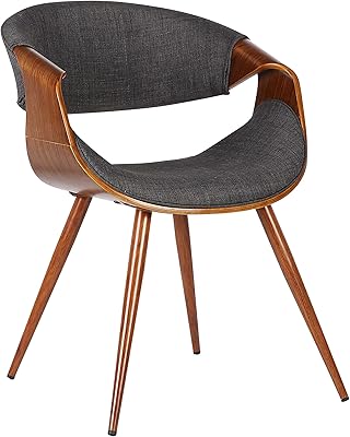 Chaise de salle à manger armin living butterfly en tissu anthracite et finition