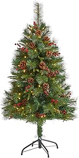 Sapin de noël artificiel en pin mélangé presque naturel de 4 pieds