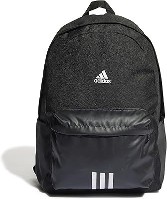 Sac à dos en toile adidas classic 3 bandes, noir/blanc, taille unique