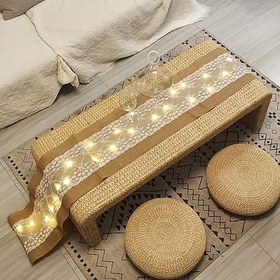 Chemin de table rectangulaire à 40 led avec guirlande lumineuse fait la main en toile. L'univers du discount accessible 24/7 sur Diaytar Sénégal