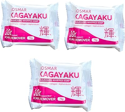 Dissolvant de cicatrices au savon fouetté rosmar kagayaku, 70 g chacun, 3 pièces