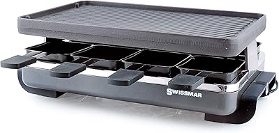 Swissmar classic raclette kf-77040 pour 8 personnes avec plaque de gril réversible