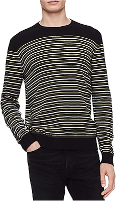 Pull à rayures tricolores calvin klein pour homme multicolore
