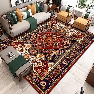 Tapis de salon persan antique tapis traditionnel doux de grande surface de 6