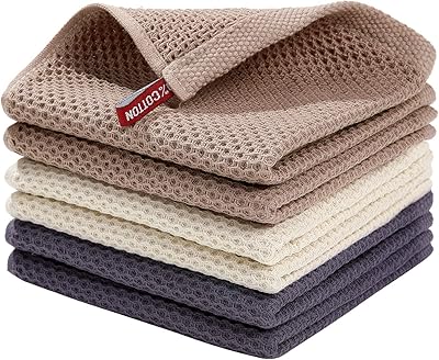 Torchons de cuisine tissés homaxi 100 % coton, torchons ultra doux, absorbants