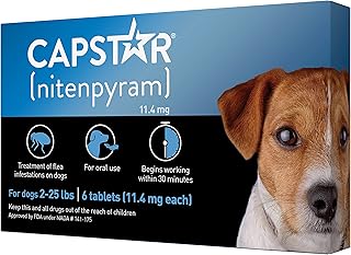 Comprimés de traitement oral contre les puces capstar pour chiens, comprimés à action