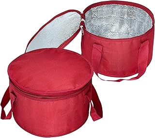 Paquet de 2 grands supports de nourriture ronds isolés, porte-tarte, sac à déjeuner