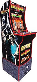 Arcade 1 up mortal kombat 2 cabinet avec marqueur éclairé banc et élévateur