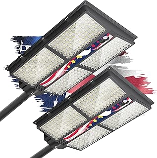 Réverbère solaire okpro 1000 w avec détecteur de mouvement 6 500 k solaire