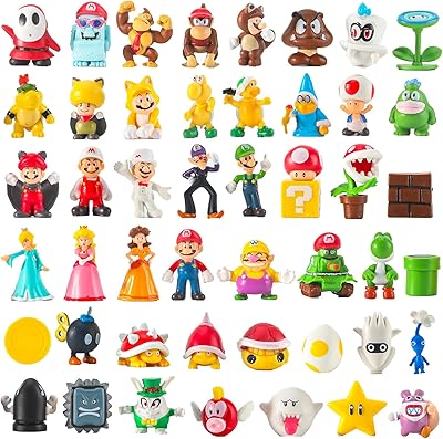 48 pièces de décorations de gâteau et de cupcakes avec figurines super action