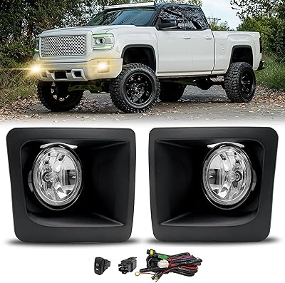 Feux antibrouillard de conduite shocklight pour gmc sierra 1500 2014 2015, feux