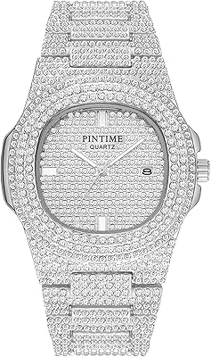 Montre de luxe bentime pour hommes et femmes avec diamants et cristal