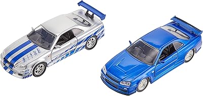 Jada toys brian's skyline gt-r r34 en argent et nissan gt-r r-r34 en bleu à l'échelle 1:32 de fast and furious, jouets pour enfants et adultes, nissan skyline gt-r et nissan skyline gt - r34, 26062. Diaytar Sénégal : Large gamme, petits prix, grande satisfaction