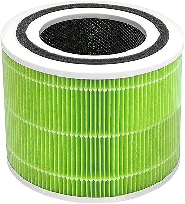 Filtre de remplacement pour bactéries du purificateur d'air levoit, 3 en 1 h13