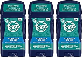 Déodorant naturel longue durée sans aluminium toms of maine pour hommes, mountain spring