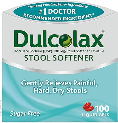 Gélules liquides adoucissantes pour les selles dulcolax gentle relief docusate de sodium