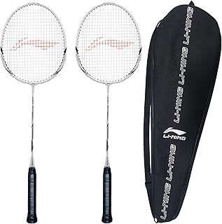 Raquette de badminton li-ning acs b series, lot de 2 avec couverture complète