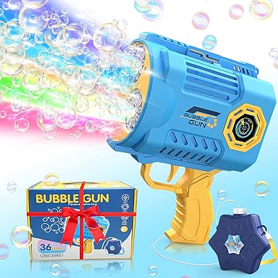 Pistolet à bulles bazooka d'été 36 trous tik tok, jouet automatique pour enfants