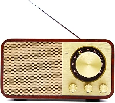 Haut-parleur radio bluetooth rétro levon fm portable en bois de style classique