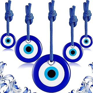 5 pièces bleu mauvais œil conception tenture murale ornement turc nazar perles