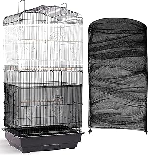 Couverture de cage à oiseaux wawasia longueur réglable capture de plumes de graines